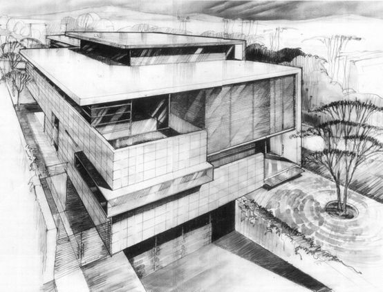 Architectural Drawings Of Modern Houses sketch modern residence with unconventional interior connection Architectural Drawings Of Modern Houses sketch modern residence with unconventional interior connection