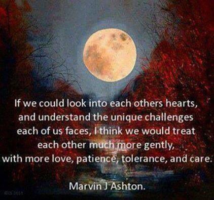 So true. What the world lacks mostly is compassion, patience, and understanding. Walk in someone else's shoes before judging and making a snap decision.