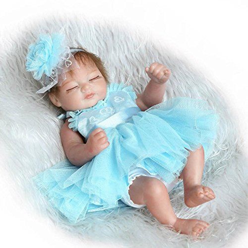 10/" Mini Reborn Baby Girl Dolls Lifelike Full Body Silicone Vinyl Gift for Kids