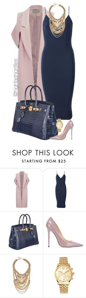 "Classy Lunch Date" by highfashionfiles ❤ liked on Polyvore featuring Lavish Alice, Hermès, Jimmy Choo, Lulu*s and Michael Kors