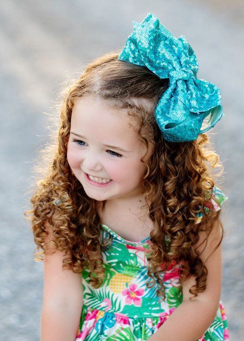4/" Baby Girls SEQUINED BOW Alligator Hair Clip Glitter Cute Hairband Accessories