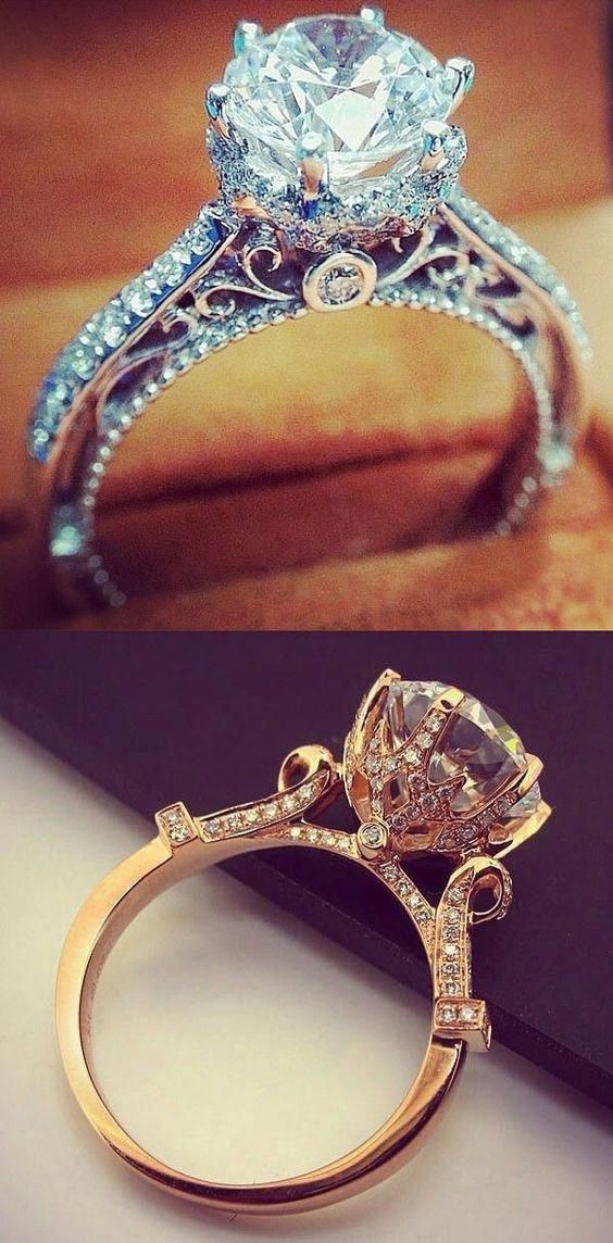 Moissanite Engagement Ring Women Vintage Ovalrose Gold Antique