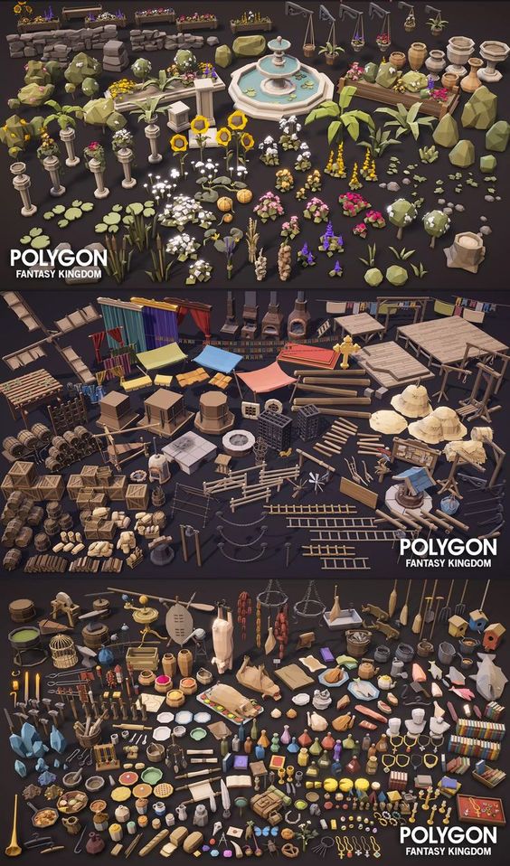 Lowpoly 3D Art | Level Design | Props