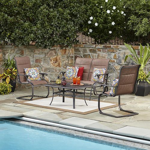 Sutton Rowe Riverton 4 Pc Sling Seating Set Kmart Backyard Outdoor Decor Patio Outdoor Decor, Sutton Rowe Outdoor Furniture
