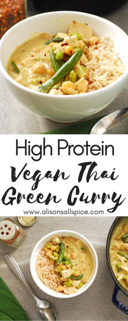 High Protein Vegan Thai Green Curry