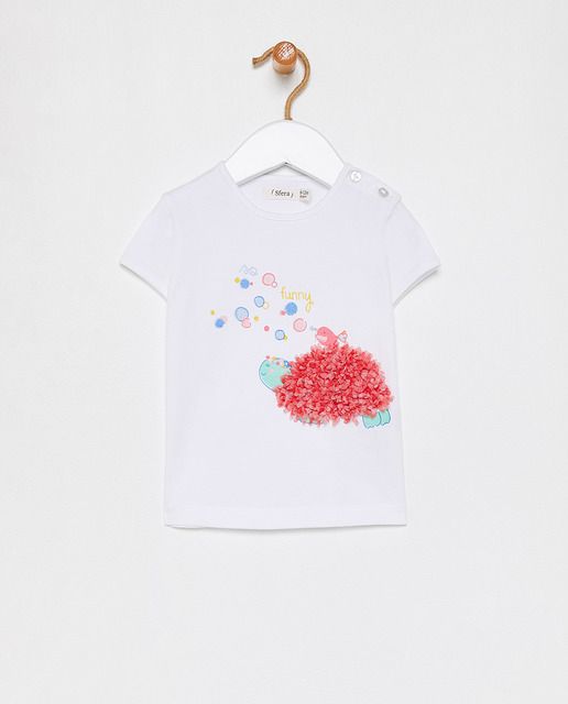 Camiseta de bebé niña con tortuga y apliques en 2020 Pin de Carine Isabelle en LES TOPS | Camisetas de chica