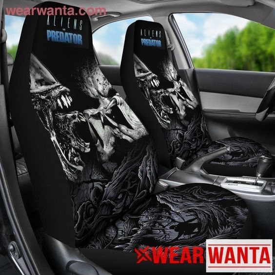 Aliens Vs Predator Car Seat Covers LT03All of our Car Seat Covers are Set of 2 custom-made-to-order and handcrafted to the highest quality standards. Constructed with high-quality polyester micro-fiber fabric for maximum durability and comfort. Add style to your seats while protecting them from spills, stains, tearing, fading, and more. Designed for quick and easy installation on most car and SUV bucket style seats- no tools required. Elastic backing and fastening system ensures a snug and secur