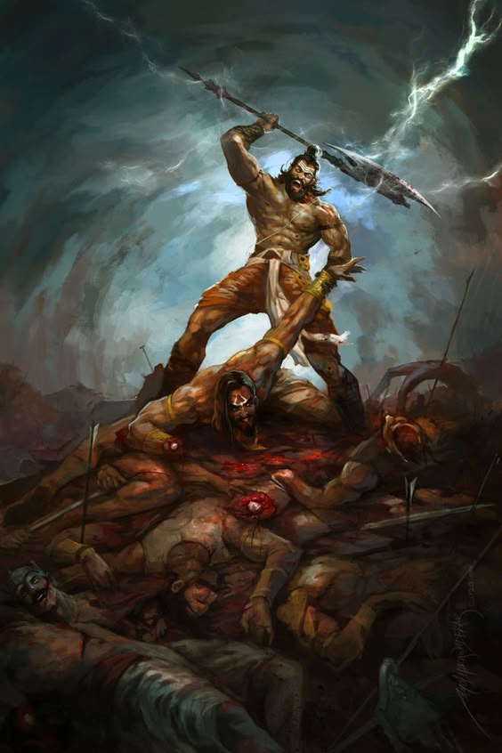 Parashurama is the sixth incarnation among the Dashavatara of the god Vishnu in hinduism. He is believed to be one of the Chiranjeevis (long-lived ones or immortal ones), who will appear at the end of the Kali yuga to be the guru of Vishnu\'s tenth and last incarnation, Kalki. He carried a number of traits, which included aggression, warfare and valor; also, serenity, prudence and patience. Born to Jamadagni and Renuka, Parashurama was foretold to appear at a time when overwhelming evil...