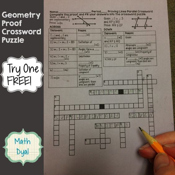 geometry crossword puzzle