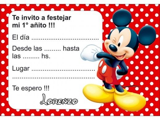 tarjetas de invitacion de cumpleaños