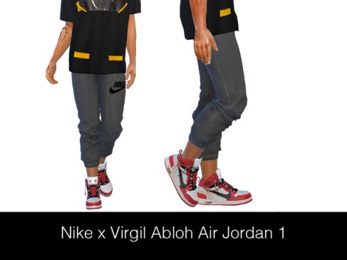 NIKE x VIRGIL ABLOH AIR JORDAN 1 (Male) Shoes for The Sims 4 ... NIKE x VIRGIL ABLOH AIR JORDAN 1 (Male) Shoes for The Sims 4 ...