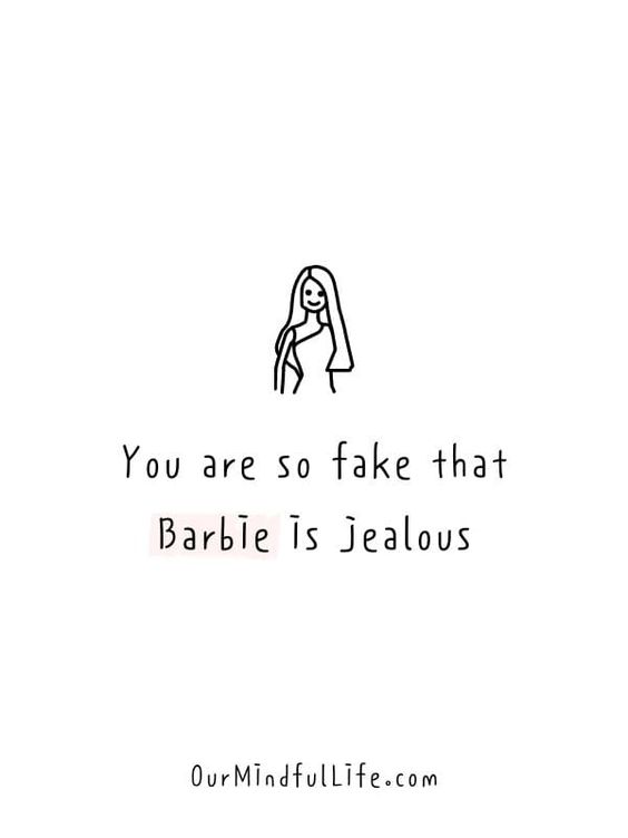 You are so fake that even Barbie is jealous.