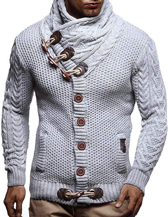 Mens Knitted Cardigan Sweater Coat Warm Knit Top Coat Christmas Mens Fashion Winter 2019