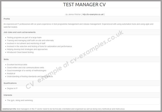 Example of Popular CV Format CV and Personal Statement Writing - example cv Example of Popular CV Format CV and Personal Statement Writing - example cv