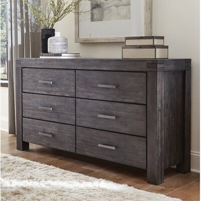 Loon Peak Palo Alto 6 Drawer Dresser In 2019 Solid Wood Dresser 6 Drawer Dresser Dresser Drawers