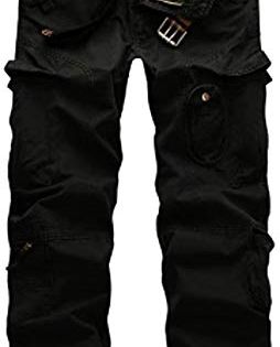Wxian Mens Loose Straight Casual Polyester Dress Pants