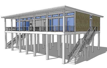 House On Stilts Stilt Plans Beach House On Stilts, Beach House Plans On Pilings