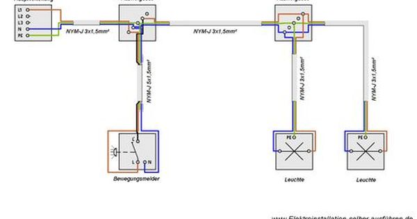 schaltplan 2 lampen 1 bewegungsmelder schaltplan 2 lampen 1 bewegungsmelder