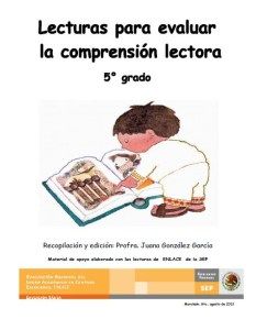 Lecturas Para Evaluar La Comprensión Lectora En 5to Grado Comprensión Lectora Lectura Comprensiva Lectura De Comprensión