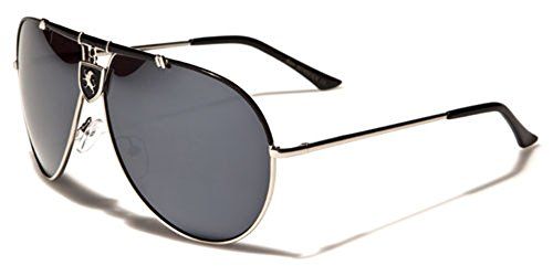 Khan Retro 80/'s Men/'s Square Fashion Sunglasses Color Mirrored Lens Black White