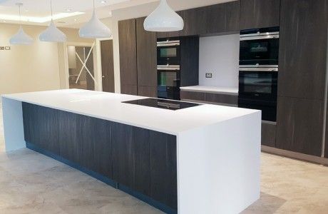 Image Result For Solid Surface Island Top And Sides Kitchen Worktop Corian Countertops Trendy Tile Corian Kitchen Countertops, Kitchen Island Worktop