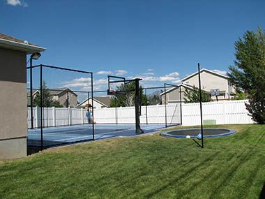 View Tons Of Outdoor Courts And Indoor Courts Designed And Built By Sport Court Get Great Ides Righ Outdoor Basketball Court Home Basketball Court Sport Court