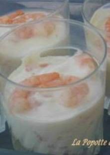 Verrines De Fromage Blanc Pamplemousse Et Crevettes Recette Verrine De Fromage Verrine Fromage Blanc Fromage Blanc