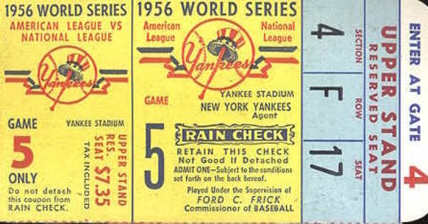 Vintage Baseball Memorabilia Tickets World Series Tickets Baseball Ticket Vintage Lettering