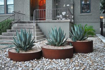Like The Plants In Buckets Backyard Hardscape Design Ideas