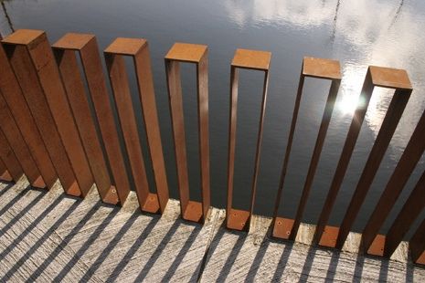Railings Boxy Steel Railing Corten Steel Railing Design