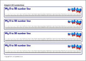 free printable number line 1 50 worksheetpedia