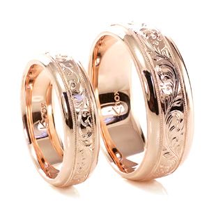 Hand Engraved Rose Gold Engagement Ring Rose Gold Engagement Ring Custom Engagement Ring Design Your Own Engagement Rings