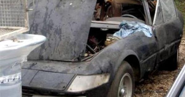 ferrari daytona 365gtb 4 abandoned cars barn find cars barn finds