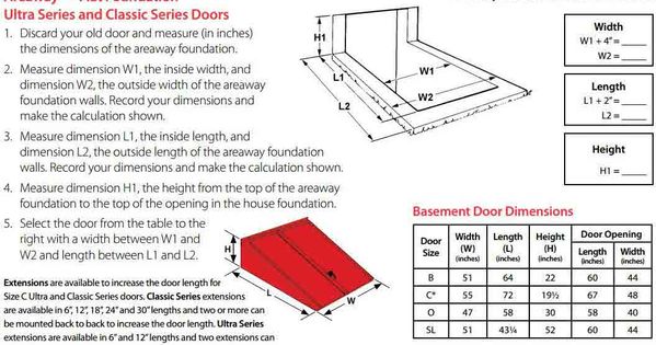 The Ultra Series Basement Door Will Never Rot Rust Or Need Painting And Are Nearly Maintenance Free In 2022 Doors Finishing Remodeling The Ultra Series Basement Door Will, Bilco Basement Classic Door Size Chart
