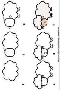 Apprendre A Dessiner Apprendre A Dessiner Dessins Simples Mignons Mouton Dessin