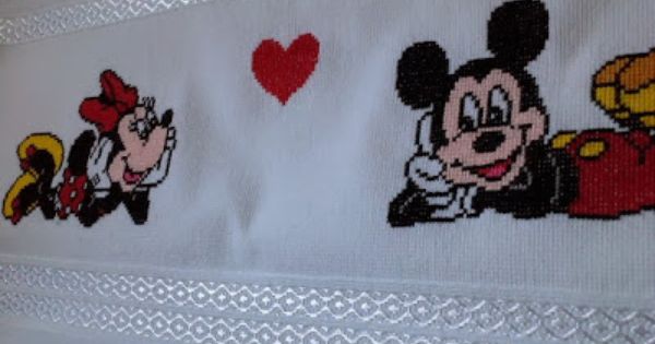 Mickey Ve Minnie Kanavice Ornekleri Kanavice Capraz Dikis Ornekleri