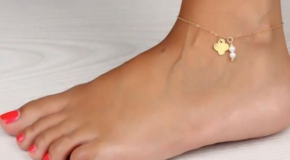 Personalized Anklet Initial Ankle Bracelet Gold Dainty Anklet Girly Anklet 0071AM Personalized Bridesmaid Gift