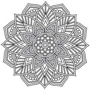 Craft Chic Fashions And Decor With Global Flair This Lotus Design Is Full Of Intricate Detail Mandala Coloring Pages Coloring Book Pages Embroidery Patterns