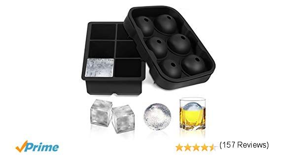Bourbon and Cocktails Ice Ball Molds Maker 2 Pack Sphere Molds 2.5 inch Round Ice -Slow Melting Ice for Whiskey Bourbon and Cocktails Ice Ball Molds Maker 2 Pack Sphere Molds 2.5 inch Round Ice -Slow Melting Ice for Whiskey