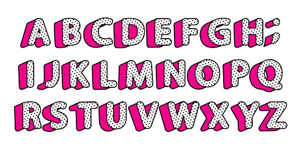 Happy Birthday Banner Text With Hot Pink Shadow Font Design For Girls Name Picture For B Lettering Alphabet Happy Birthday Lettering English Alphabet Letters
