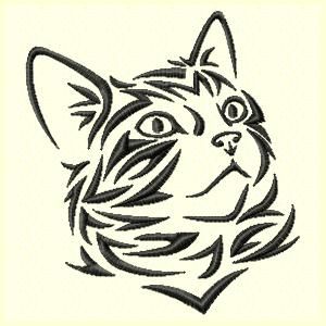 Tribal Cat Machine Embroidery Design Cat Embroidery Design Stencil Art Silhouette Stencil Tribal Cat Machine Embroidery Design Cat Embroidery Design Stencil Art Silhouette Stencil