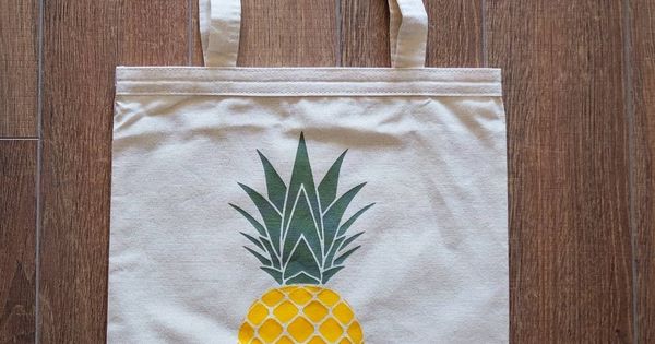 Ananas Desenli Bez Canta 2020 Canta Kumas Elsa