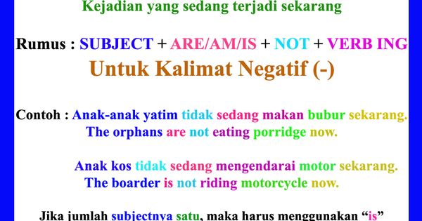 Contoh Kalimat Simple Present Tense Positif Butuh Ilmu