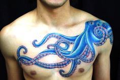 544 Likes 14 Comments Fredy Ricca Fredyricca On Instagram Done At Thefamilybusinesstattoo Chest Piece Tattoos Squid Tattoo Kraken Tattoo