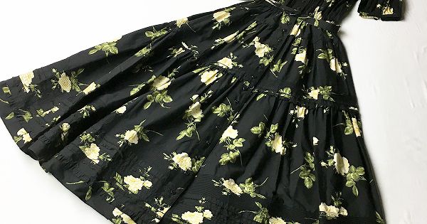 PINK HOUSE ピンクハウス 花柄プリント ピコフリル ティアード ...