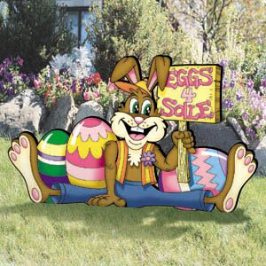EASTER CAR AND CART BUNNY EGGS WOODWORKING PATTERN,plan craft yard art