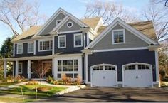 Home Depot Exterior Paint Color Combinations Two Tone House Google Search House Exterior Blue Gray House Exterior House Paint Exterior