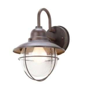 Hampton Bay 1 Light Brick Patina Outdoor Cottage Wall Lantern Light Brick Patina Outdoor Cottage