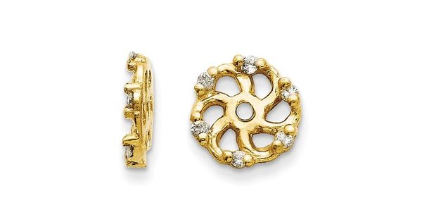 KIOKORI 14k Yellow Diamond and Emerald Earrings 1/3-Carat KIOKORI 14k Yellow Diamond and Emerald Earrings 1/3-Carat