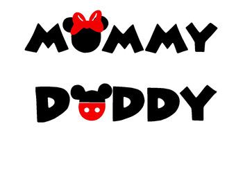Download Mom Dad Mickey Inspired Svg Or Silhouette Instant Download Disney Silhouettes Disney Etsy Disney Images